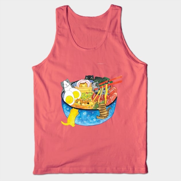 Cat Ramen Tank Top by jessthechen